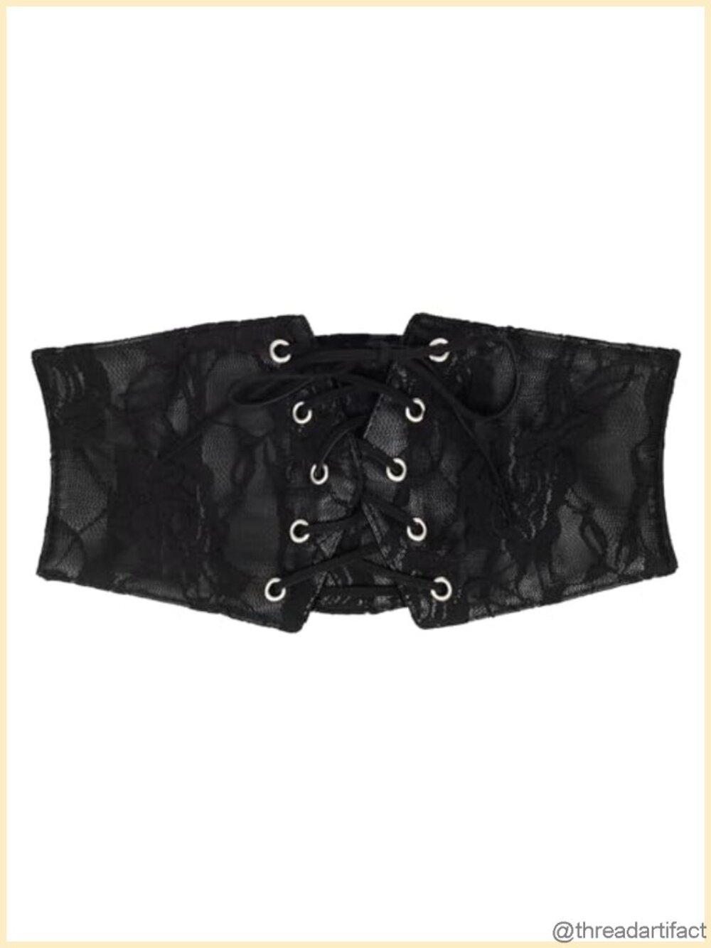 Wide Elastic Lace-up Cinch Belt Waist Corset Waspie Cincher